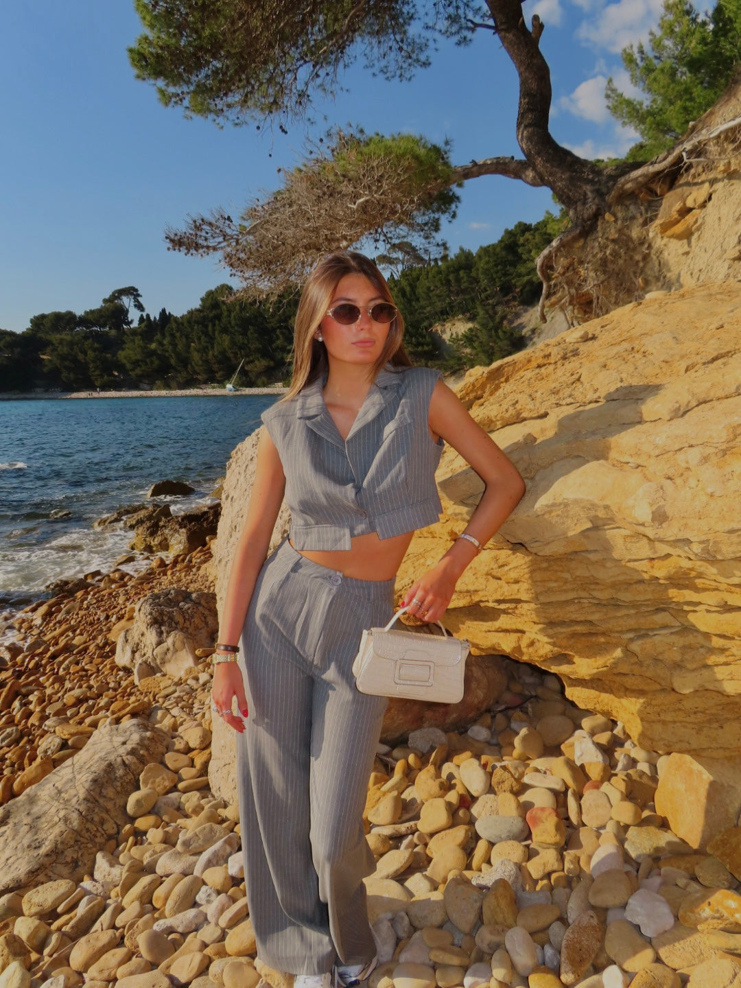 Ensemble « Aster » gris