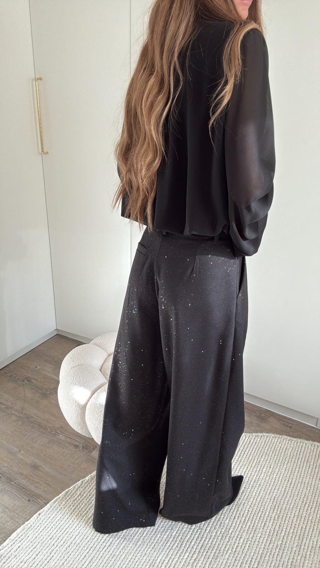 Pantalon avec des Strass Noir