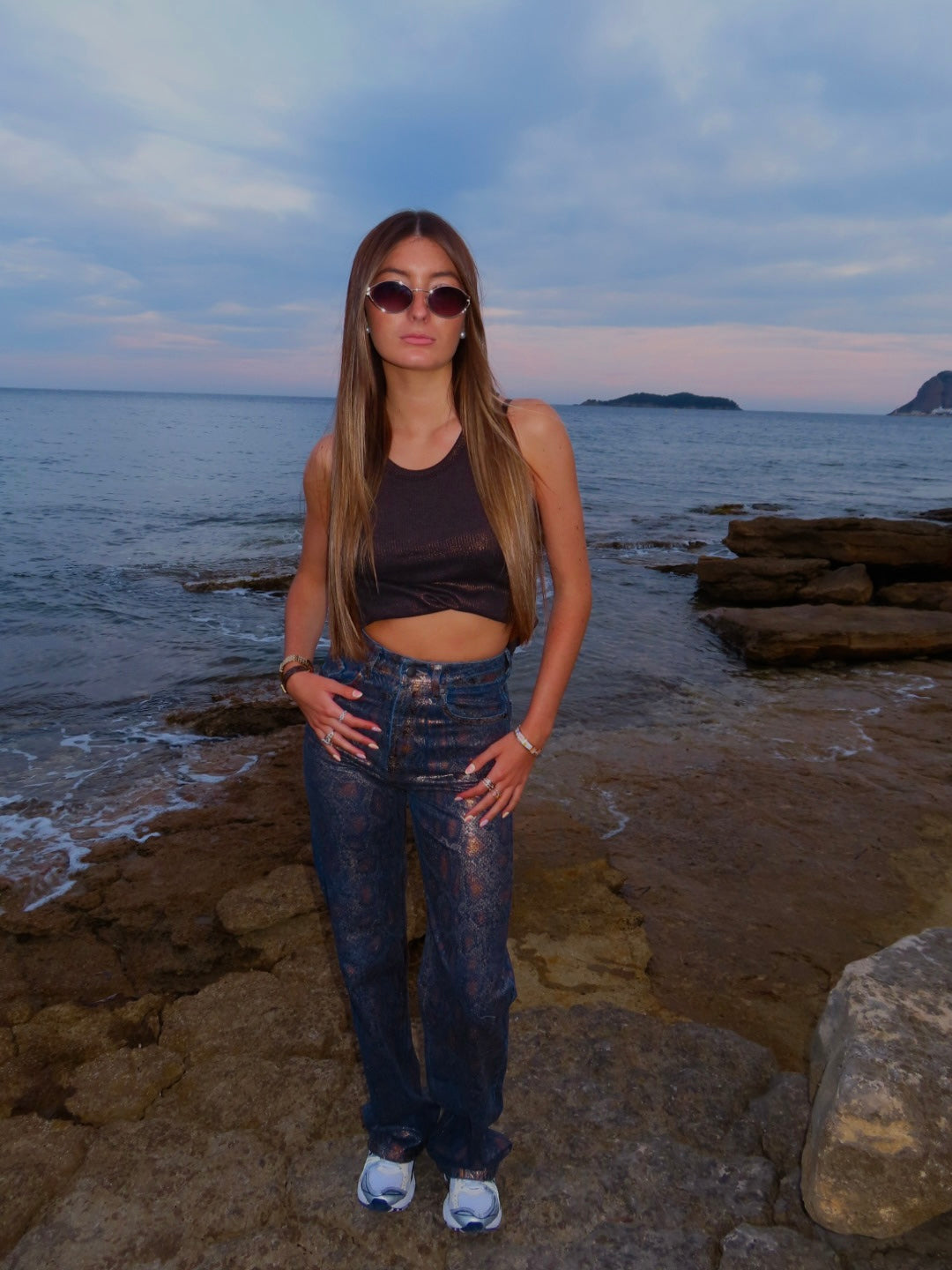 Jeans « Cosmos » brillant
