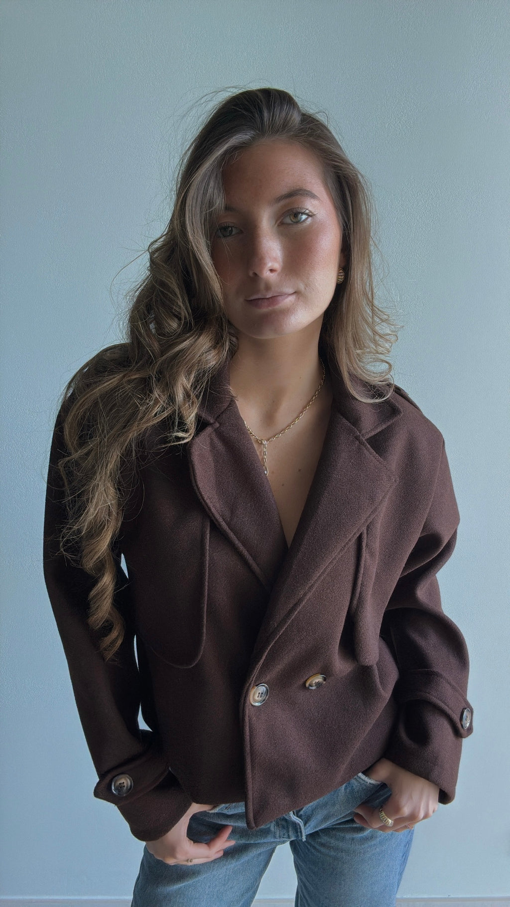 Vestes Courtes Marron