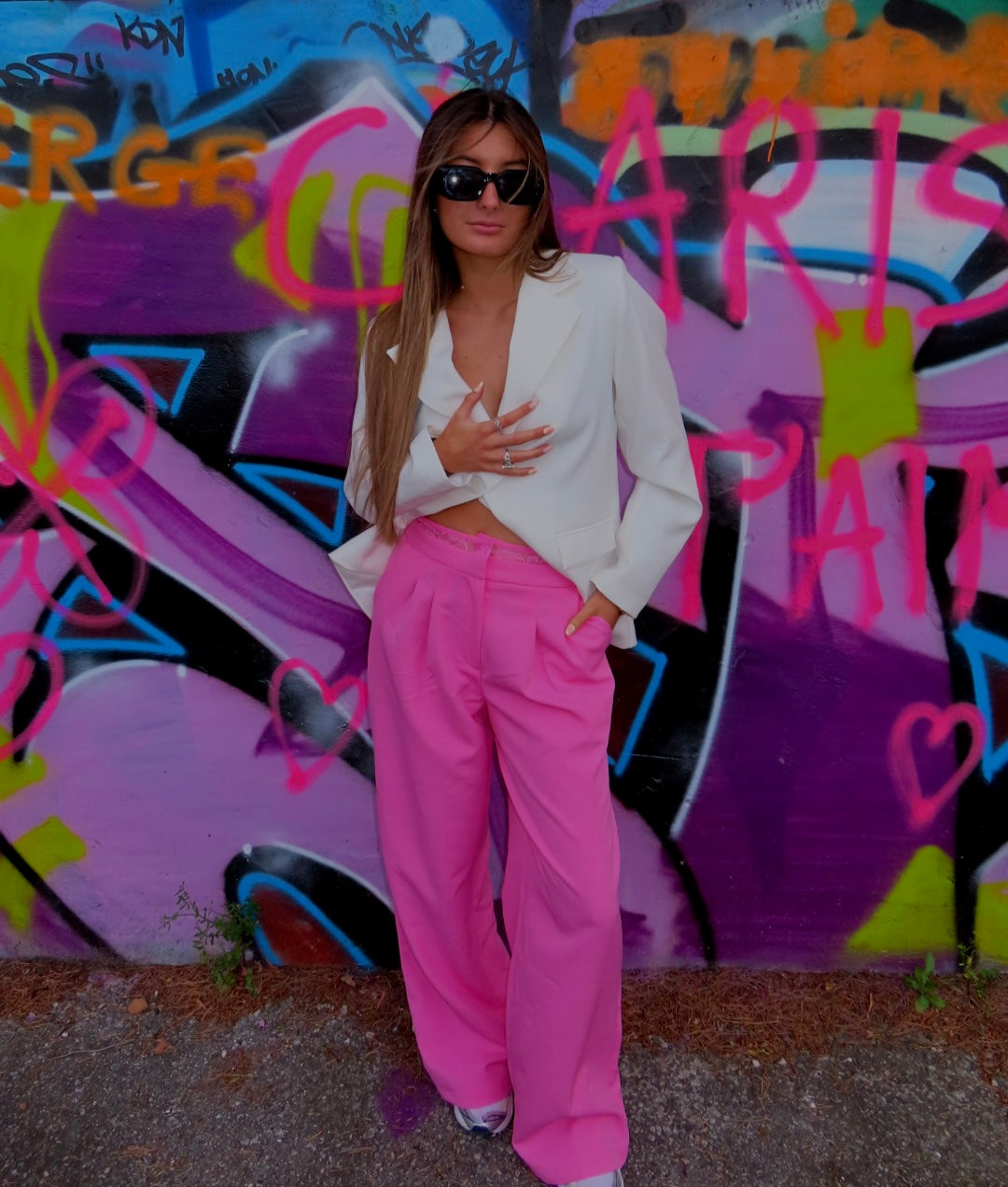 Pantalon « Lavande » rose
