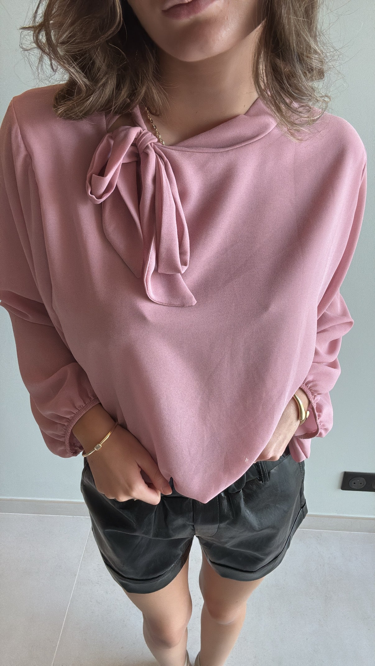 BLOUSE avec bras transparent