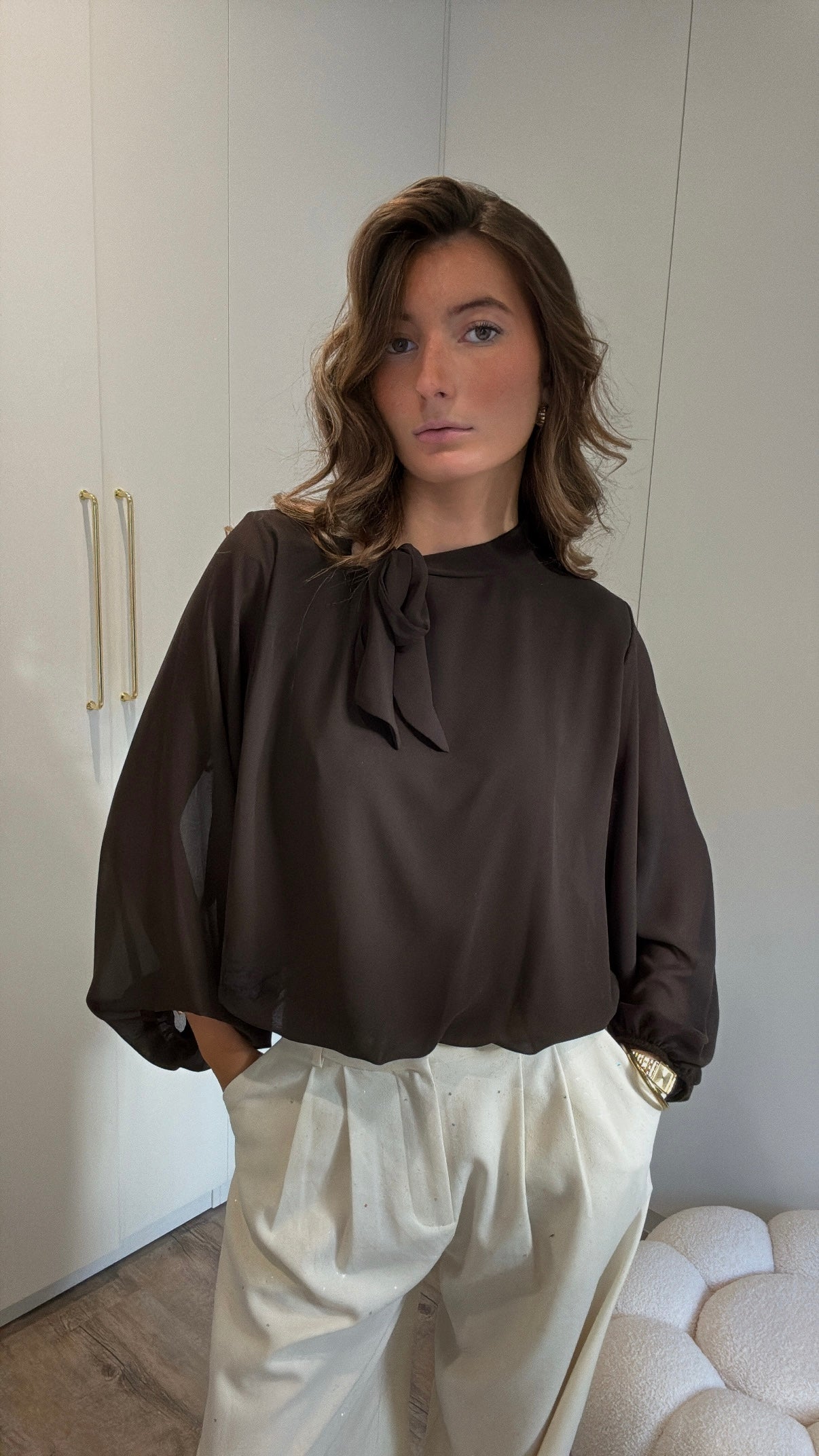 BLOUSE avec bras transparent