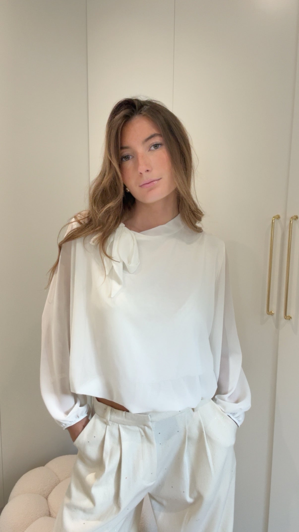 BLOUSE avec bras transparent