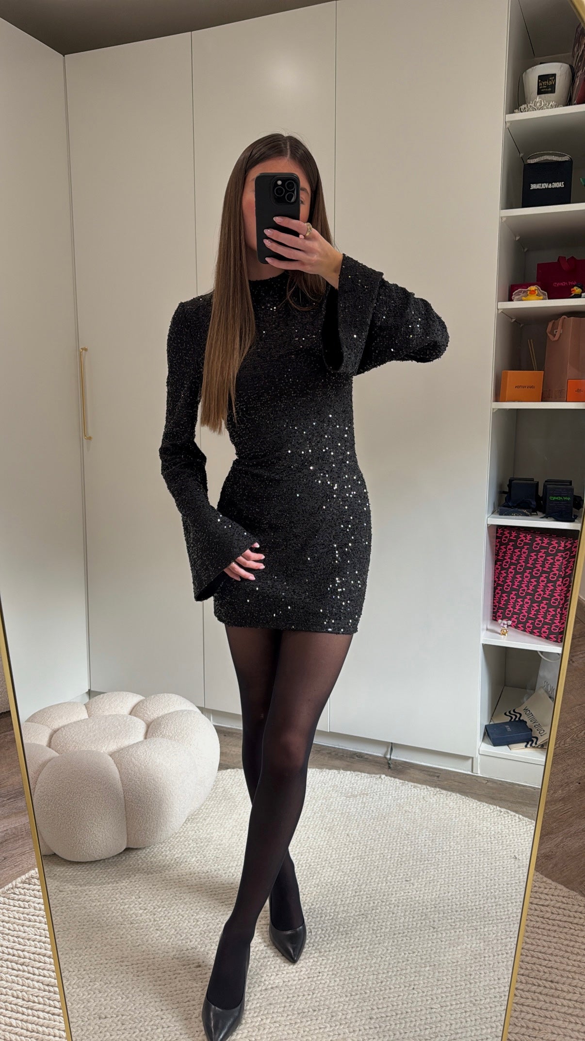 Robe noir à sequin