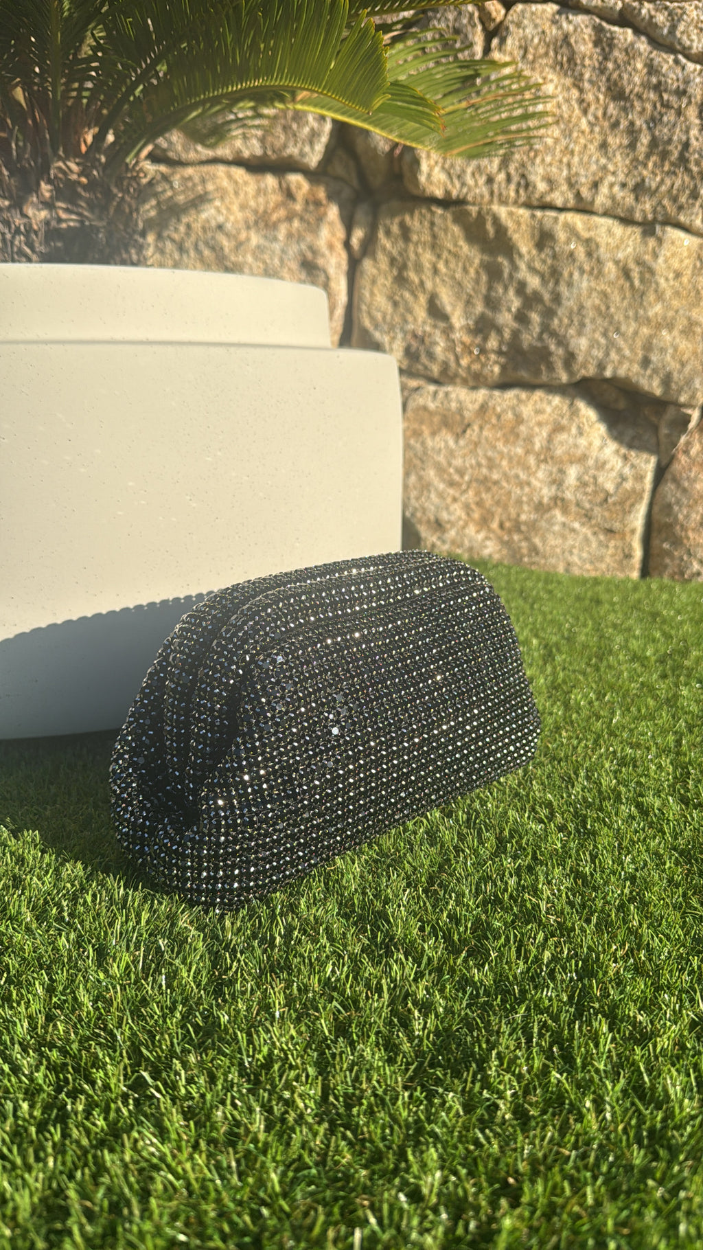 Sac nuage en Strass Noir